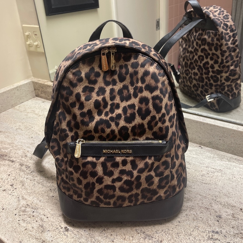Michael Kors Leopard Backpack